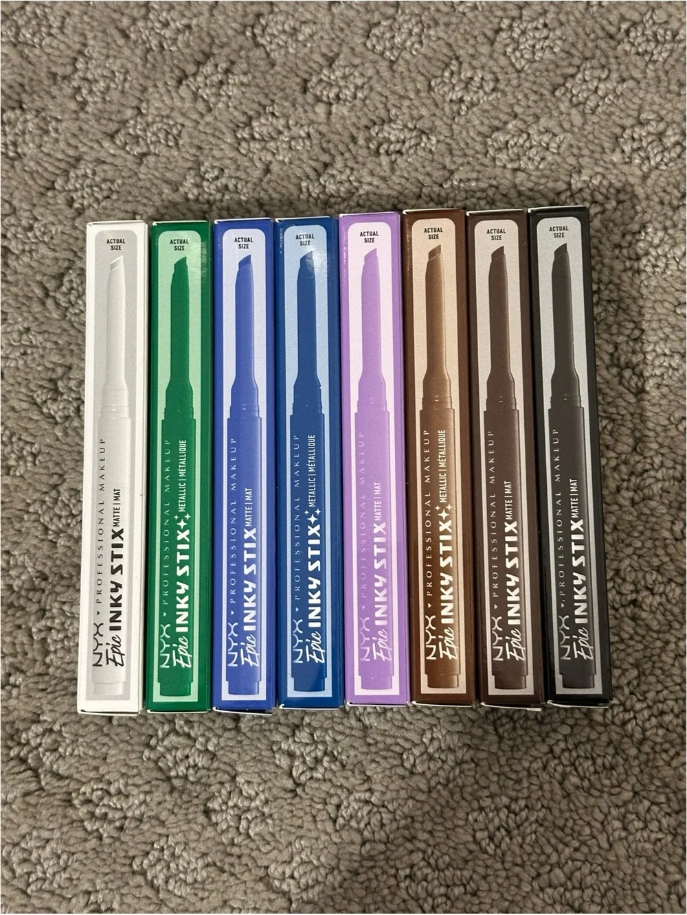 BRAND NEW NYX Epic Inky Stix Cream Gel Eyeliner Waterproof Bundle of 8 Shades